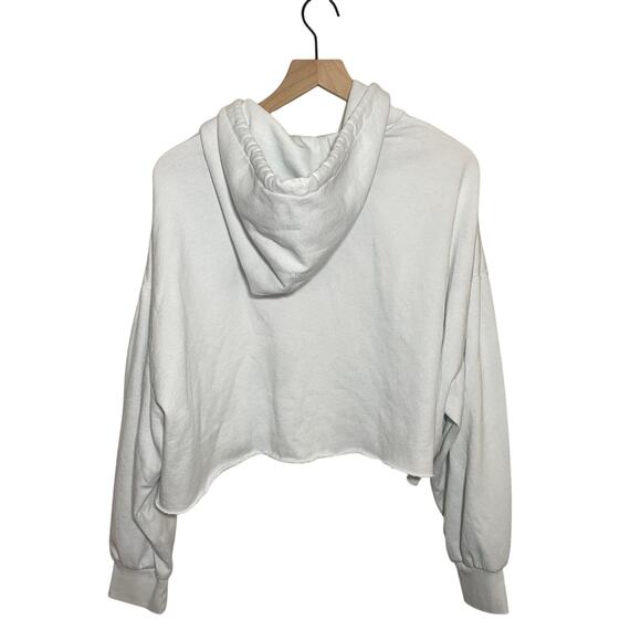Levi's Graphic Cropped White Hoodie Sweatshirt Relaxed Fit Sz XL Poly-Cotton - Picture 14 of 14